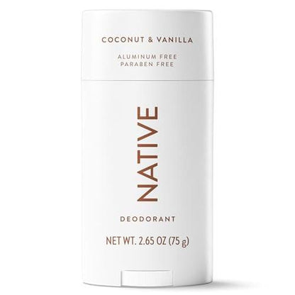 Native Deodorant Coconut & Vanilla, 3er-Pack – 72h Geruchskontrolle, aluminiumfrei, mit Kokosöl & Sheabutter