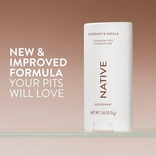 Native Deodorant Coconut & Vanilla, 3er-Pack – 72h Geruchskontrolle, aluminiumfrei, mit Kokosöl & Sheabutter