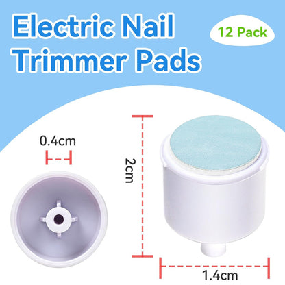 24-teilige Ersatzpads für elektrische Nagelfeile, passend für Frida Baby Nagelfeile (Grün: 6-12M; Blau: 12+M Babys)