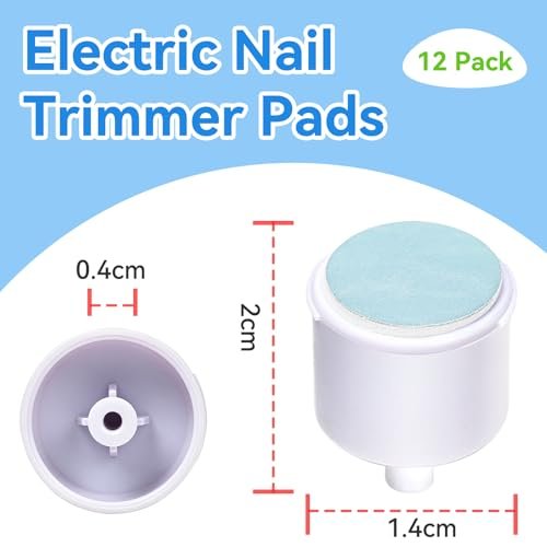 24-teilige Ersatzpads für elektrische Nagelfeile, passend für Frida Baby Nagelfeile (Grün: 6-12M; Blau: 12+M Babys)