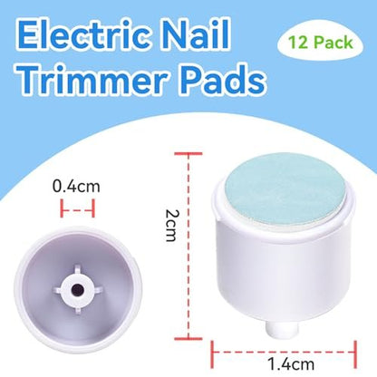 24-teilige Ersatzpads für elektrische Nagelfeile, passend für Frida Baby Nagelfeile (Grün: 6-12M; Blau: 12+M Babys)