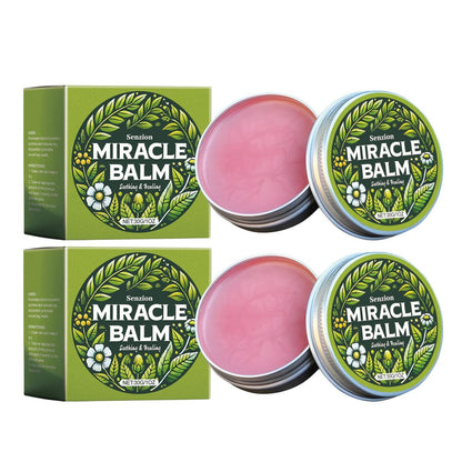 Original Senzion Miracle Balm – Natürliche Inhaltsstoffe für Rücken, Hände, Füße und Körper (2er-Pack, 0,5 Unze pro Packung)