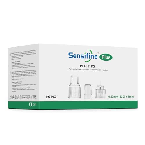 Sensifine Plus Pen Nadeln 32G x 4mm, 100 Stück, Universell Kompatibel mit den meisten Pen-Geräten
