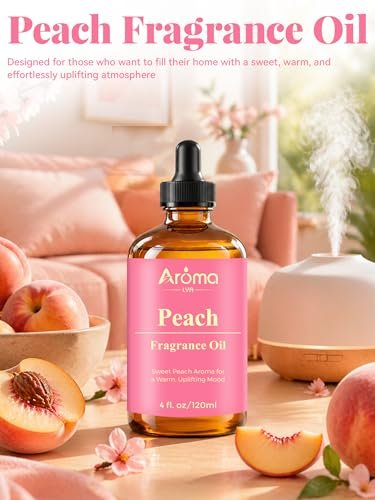 AromaLYA Pfirsich Duftöl - Süßer Pfirsichduft für Diffuser & Raumduft. Saftig, warm und belebend mit einem weichen, wohltuenden Gefühl
