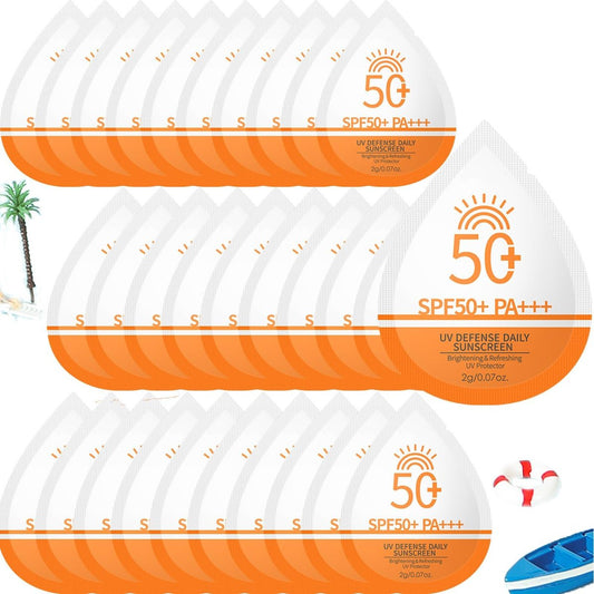 30er-Pack Mini-Sonnenschutz SPF 50+ für Gesicht & Körper, wasserfest & nicht fettend, ideale Reisegröße für Dankeschön-Geschenke & Strandutensilien