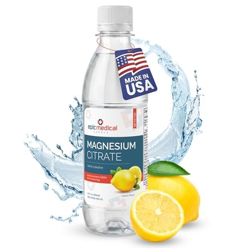Epic Medical Supply Magnesiumcitrat 10 fl oz – Zitronengeschmack – Flüssiges Kochsalzabführmittel – Unterstützung bei gelegentlicher Verstopfung (1)