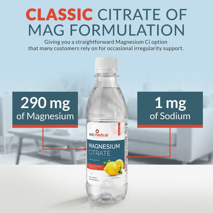 Epic Medical Supply Magnesiumcitrat 10 fl oz – Zitronengeschmack – Flüssiges Kochsalzabführmittel – Unterstützung bei gelegentlicher Verstopfung (1)