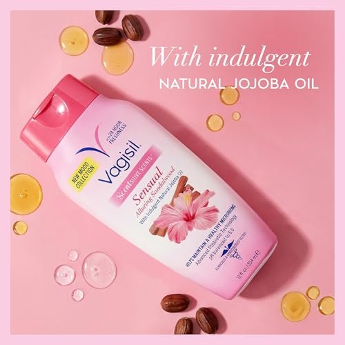 Vagisil Intimwaschgel für die Intimhygiene, Scentsitive Scents® Sensual Mood Verführerisches Sandelholz, pH-ausgeglichen und gynäkologisch getestet, 355 ml (1er-Pack)