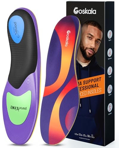 Professionelle Mittelgewölbe-Unterstützung Einlegesohlen für Über 230+ lbs, Plantarfasziitis Einlagen für Damen und Herren, Flache Füße Orthopädische Einlagen Sportschuh Einlegesohle
