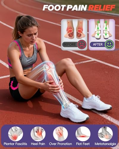 Professionelle Mittelgewölbe-Unterstützung Einlegesohlen für Über 230+ lbs, Plantarfasziitis Einlagen für Damen und Herren, Flache Füße Orthopädische Einlagen Sportschuh Einlegesohle