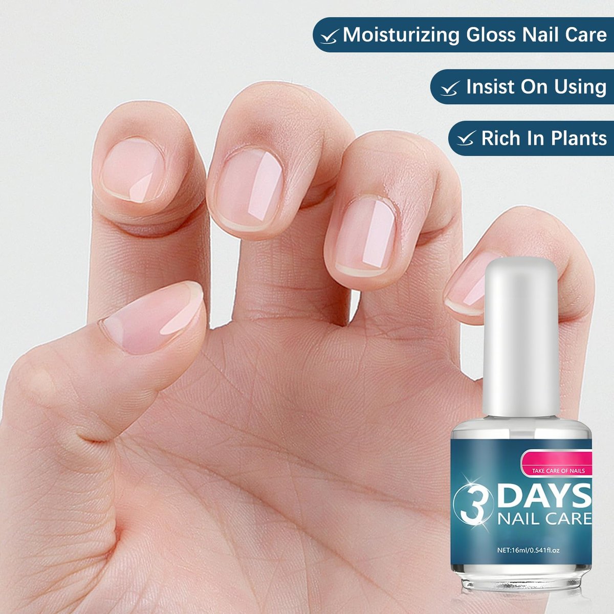 3er-Pack 3-Tage Nagelpflege mit Keratin-Aminosäuren – Stärkung & Feuchtigkeit für trockene, schwache, brüchige Nägel (16 ml)