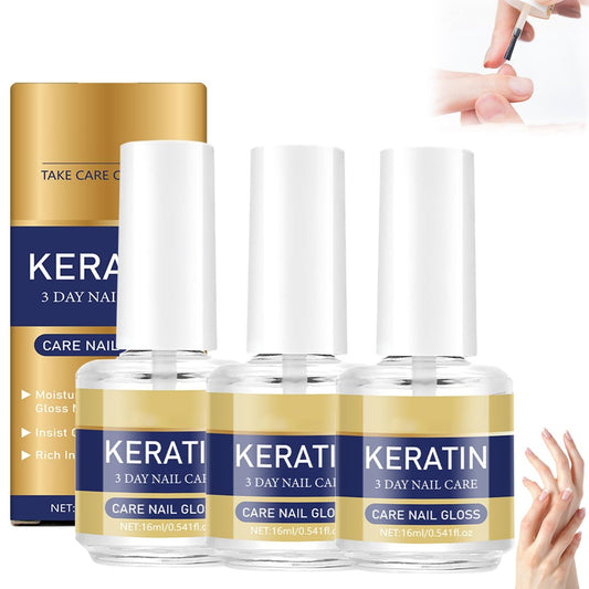 3er Pack Keratin Nagelpflegeöl – Tiefenfeuchtigkeit für starke, glänzende Nägel mit Aloe Vera & Lavendel (16 ml)