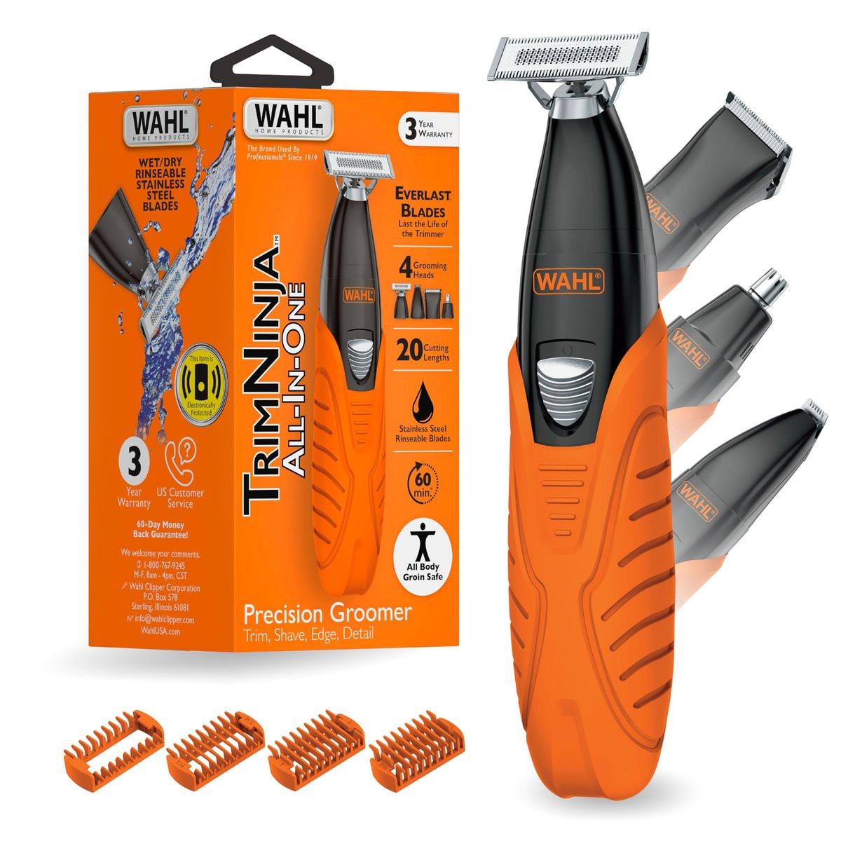 Wahl Trim Ninja All-in-One Hybrid-Rasierer und Barttrimmer für Herren – Elektrorasierer, Haartrimmer, Präzisionstrimmer, Nasen- und Ohrenhaartrimmer – Modell 3030115