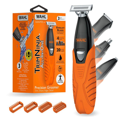 Wahl Trim Ninja All-in-One Hybrid-Rasierer und Barttrimmer für Herren – Elektrorasierer, Haartrimmer, Präzisionstrimmer, Nasen- und Ohrenhaartrimmer – Modell 3030115