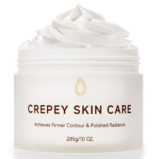 MOCKGVY Crepe Festigende Körpercreme, Extra große Größe, Body Lotion für alternde Crepe-Haut, fördert natürliches Elastin mit Kollagenproduktion für Hals, Arme, Beine, intensiv feuchtigkeitsspendend, 10 oz