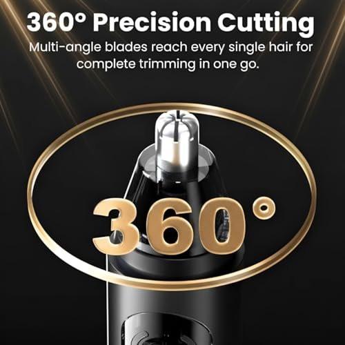 Mr Bold Pro Nasenhaartrimmer – Schmerzfreier & Sanfter Nasenhaartrimmer für Herren mit 360°-Klingensystem