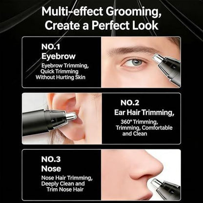 Mr Bold Pro Nasenhaartrimmer – Schmerzfreier & Sanfter Nasenhaartrimmer für Herren mit 360°-Klingensystem