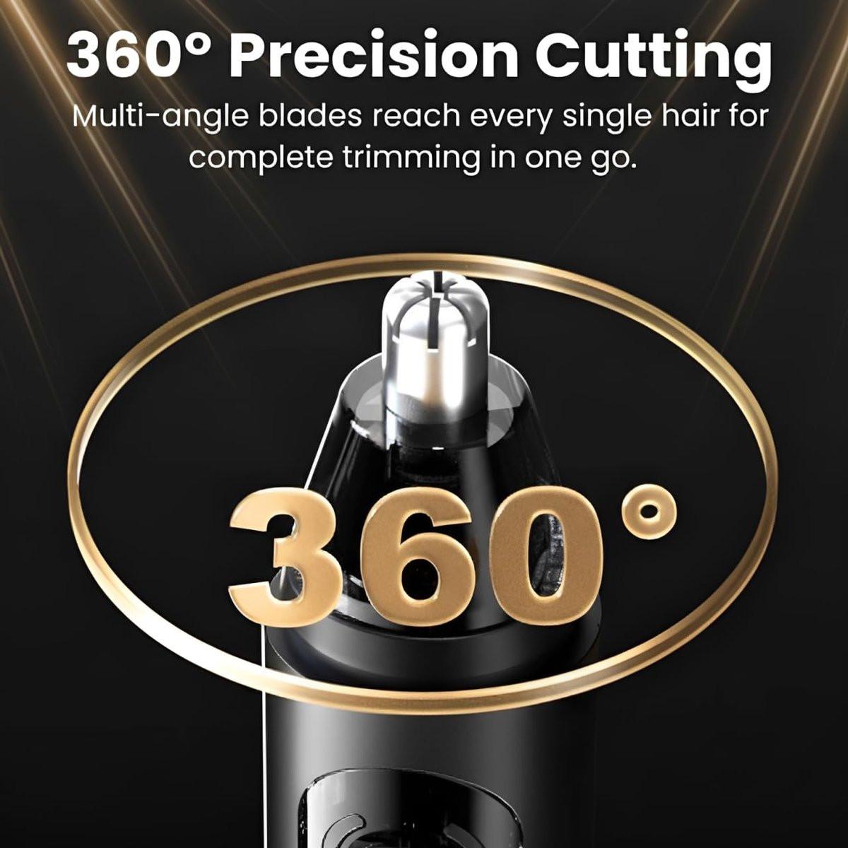 Mr Bold Pro Nasenhaartrimmer – Schmerzfreier & Sanfter Nasenhaartrimmer für Herren mit 360°-Klingensystem