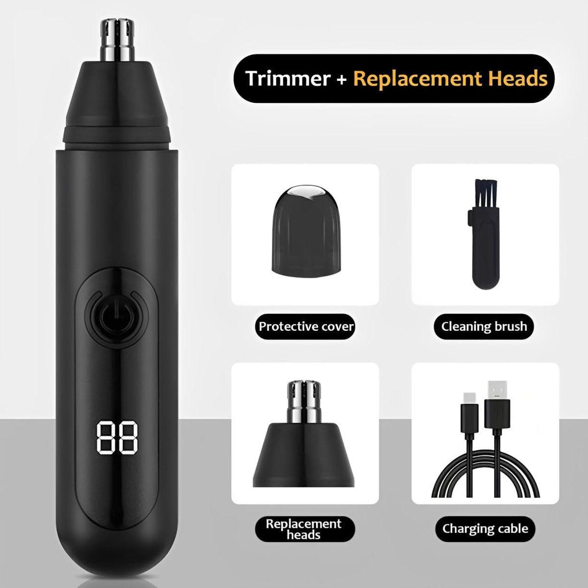 Mr Bold Pro Nasenhaartrimmer – Schmerzfreier & Sanfter Nasenhaartrimmer für Herren mit 360°-Klingensystem