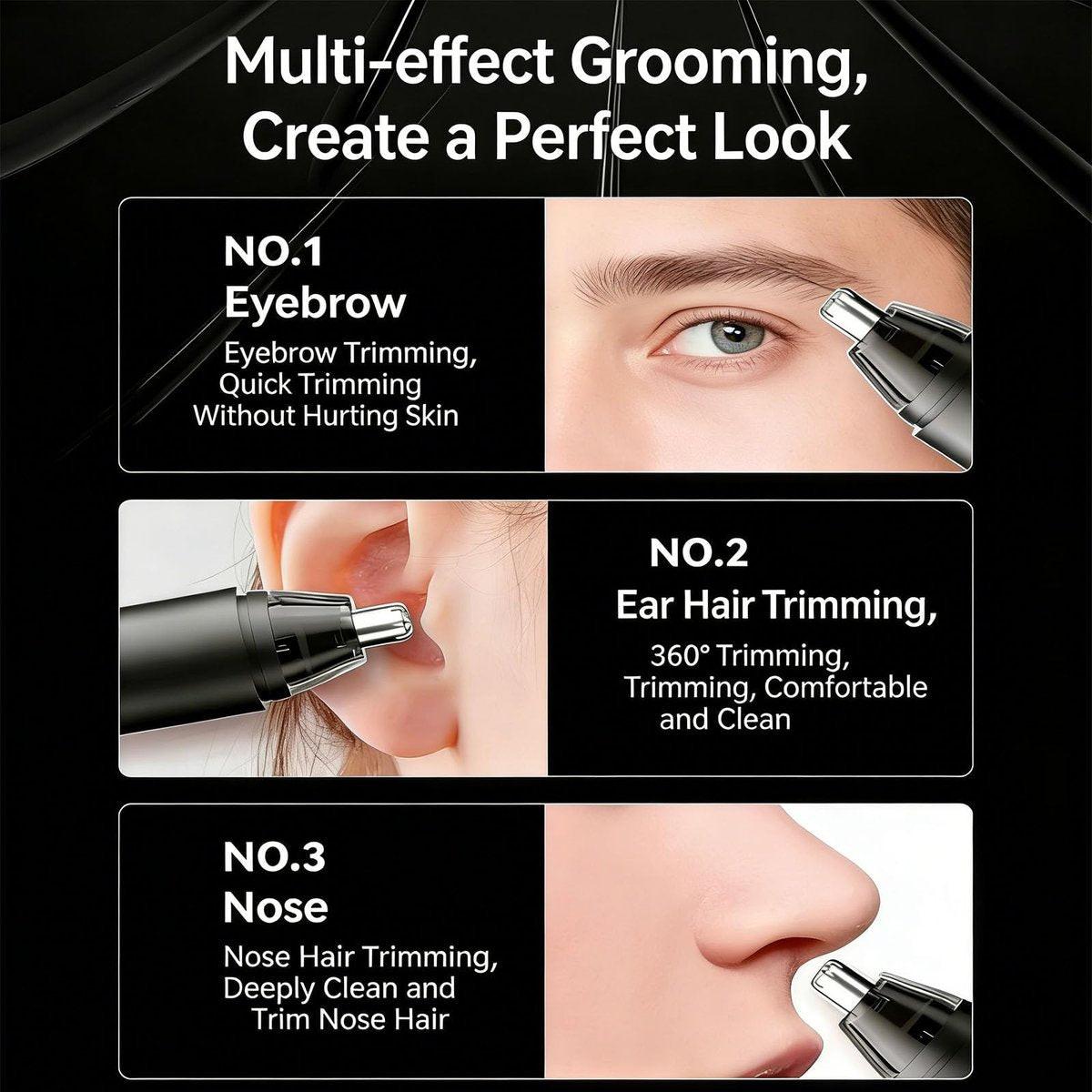 Mr Bold Pro Nasenhaartrimmer – Schmerzfreier & Sanfter Nasenhaartrimmer für Herren mit 360°-Klingensystem