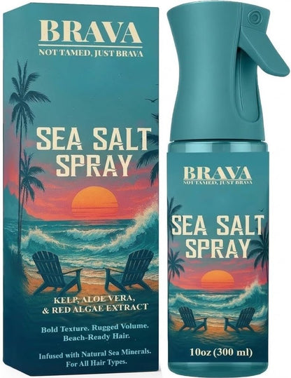 BRAVA NOT TAMED, JUST BRAVA Sea Salt Spray für Herren - Meersalzspray für Haartextur & Beach-Look, Volumen, natürlich, 300 ml