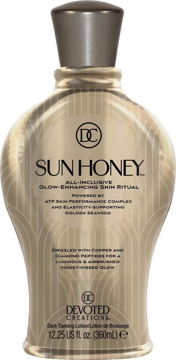 Devoted Creations Sun Honey | All-in-One Bräunungsoptimierer & Plateau-Breaker – Ultra-hydratisierende Selbstbräunungslotion für dunkle Bräune, 12,25 Fl Oz