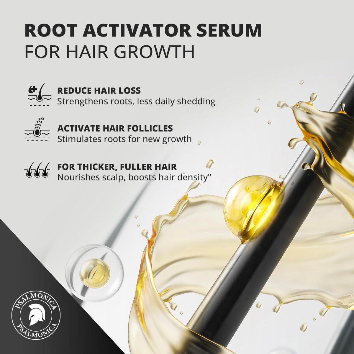 Root Activator Haarwuchs Serum: Kopfhaut Serum gegen Haarausfall und zur Regeneration – Natürliche Haaröle für Haarwachstum für Männer und Frauen (1 Fl Oz (Packung mit 1))