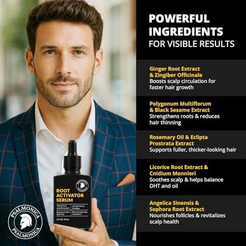 Root Activator Haarwuchs Serum: Kopfhaut Serum gegen Haarausfall und zur Regeneration – Natürliche Haaröle für Haarwachstum für Männer und Frauen (1 Fl Oz (Packung mit 1))