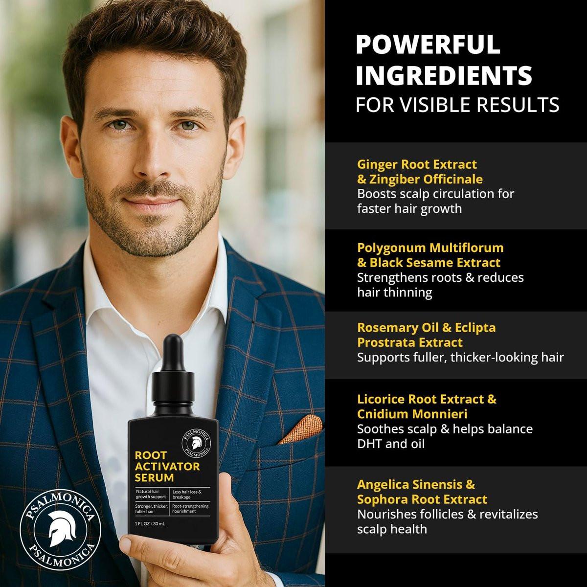 Root Activator Haarwuchs Serum: Kopfhaut Serum gegen Haarausfall und zur Regeneration – Natürliche Haaröle für Haarwachstum für Männer und Frauen (1 Fl Oz (Packung mit 1))