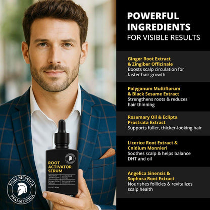 Root Activator Haarwuchs Serum: Kopfhaut Serum gegen Haarausfall und zur Regeneration – Natürliche Haaröle für Haarwachstum für Männer und Frauen (1 Fl Oz (Packung mit 1))