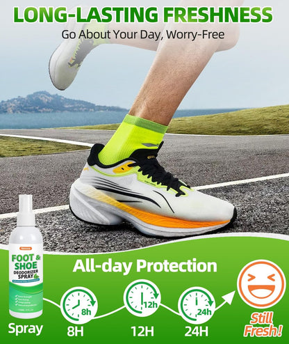 Nanoxa Schuhdeodorant Spray, 5 fl oz – Leistungsstarker Fuß- & Schuhgeruch Entferner, Fußspray für schwitzige Füße, schnell wirkend & langanhaltend für Schuhe, Sporttaschen, Helme