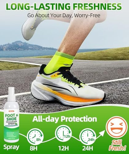 Nanoxa Schuhdeodorant Spray, 5 fl oz – Leistungsstarker Fuß- & Schuhgeruch Entferner, Fußspray für schwitzige Füße, schnell wirkend & langanhaltend für Schuhe, Sporttaschen, Helme