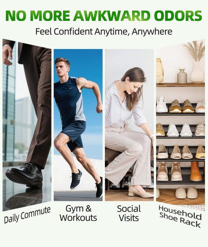 Nanoxa Schuhdeodorant Spray, 5 fl oz – Leistungsstarker Fuß- & Schuhgeruch Entferner, Fußspray für schwitzige Füße, schnell wirkend & langanhaltend für Schuhe, Sporttaschen, Helme