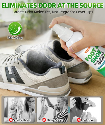 Nanoxa Schuhdeodorant Spray, 5 fl oz – Leistungsstarker Fuß- & Schuhgeruch Entferner, Fußspray für schwitzige Füße, schnell wirkend & langanhaltend für Schuhe, Sporttaschen, Helme
