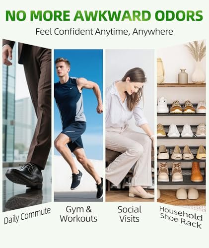 Nanoxa Schuhdeodorant Spray, 5 fl oz – Leistungsstarker Fuß- & Schuhgeruch Entferner, Fußspray für schwitzige Füße, schnell wirkend & langanhaltend für Schuhe, Sporttaschen, Helme