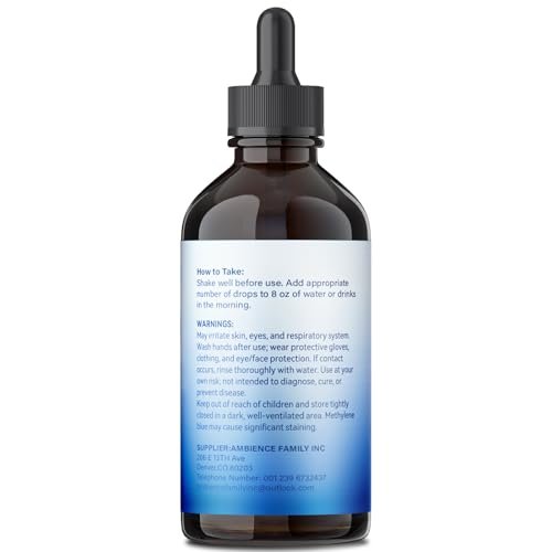 3% Methylenblau-Tropfen – Hochreine USP-Pharmaziequalität, kognitive Unterstützung, fokussiert, alkoholfrei, formaldehydfrei, 120 ml (4,06 FL OZ)
