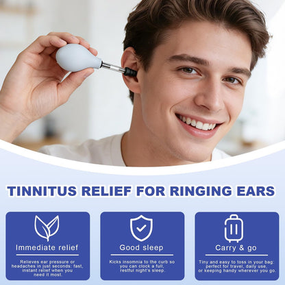 Leyoviz Ohrdruckentlastungsgerät – Tinnitus Linderung & Ohrendruck bei Flugreisen, 3 Größen Ohrstöpsel, Schwarz