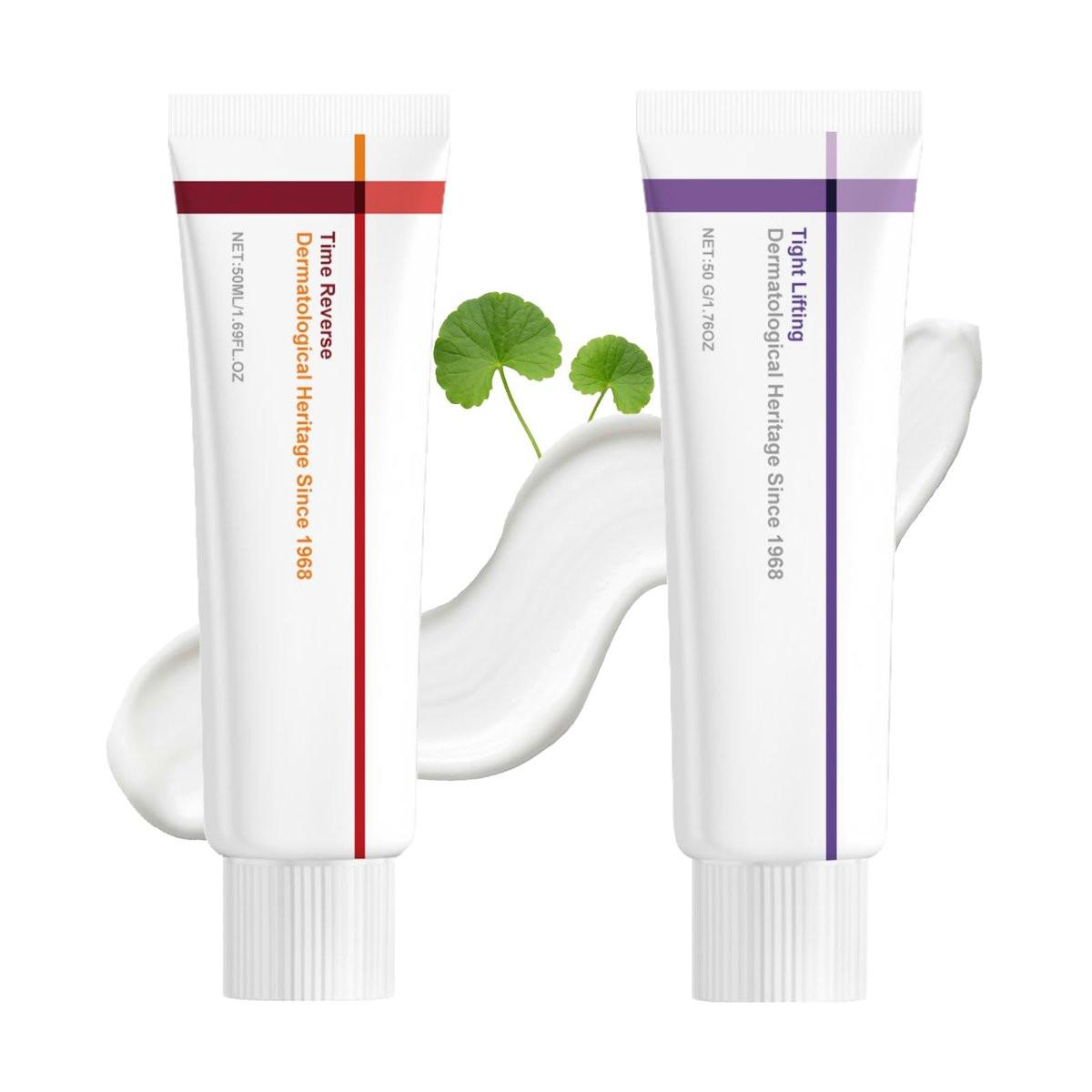 Centella Asiatica Gesichtscreme mit Retinol – Zeitumkehr und straffende Lifting-Creme Duo, parfümfrei, 2 x 100 ml