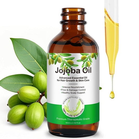 ABOUSHE Nicht-fettendes Jojobaöl – Leichtes Sommer-Gesichtsöl, ideal für Gesichtstools, für eine glatte und ausgeglichene Haut – schnell einziehend | Basis-Trägeröl – 60 ml