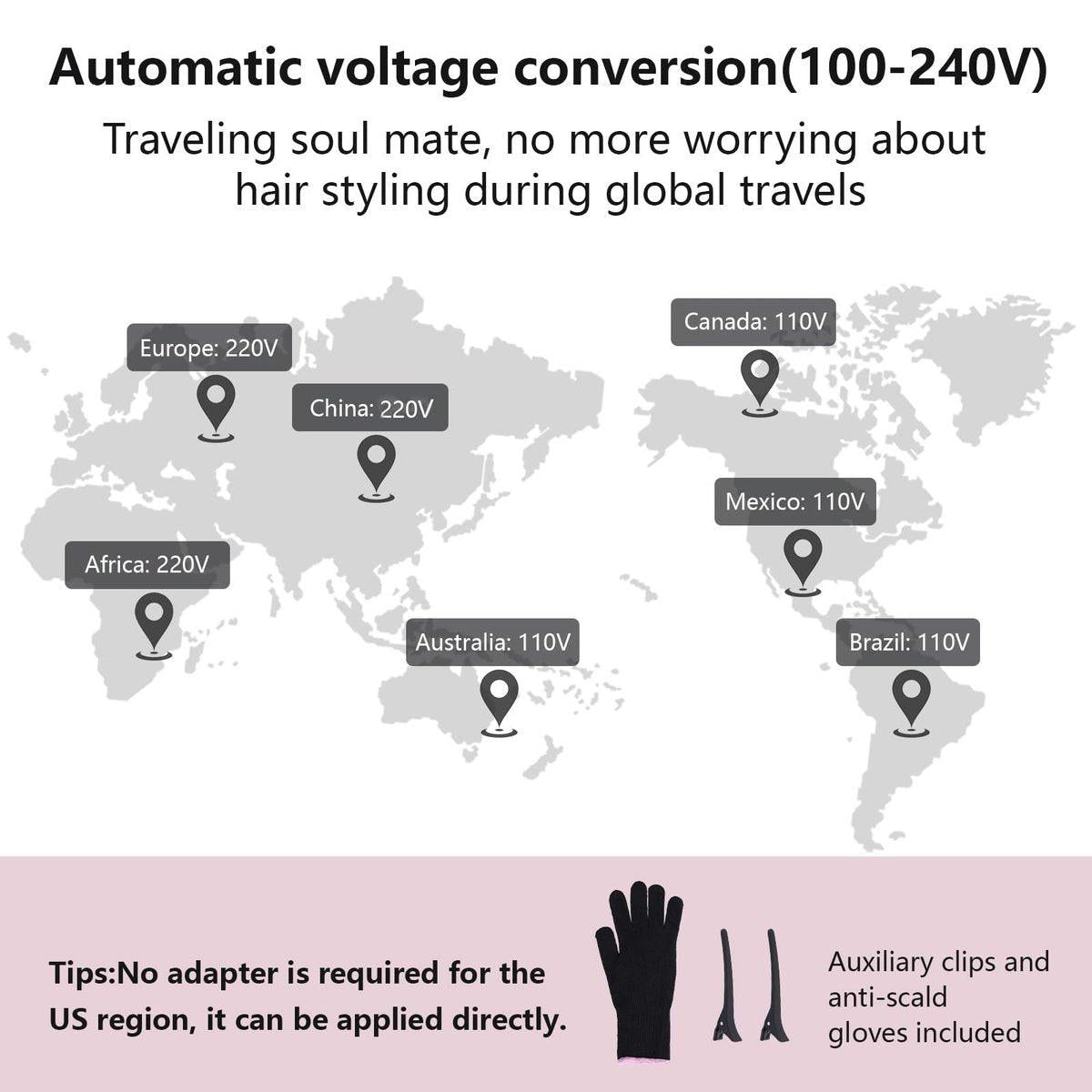 2-in-1 Haarglätter und Lockenstab | Dual-Voltage-Reiseglätteisen | 3 Hitzestufen 160°C-210°C | Keramikbeschichtung | Automatische Abschaltung | Tragbarer Mini-Styler für alle Haartypen