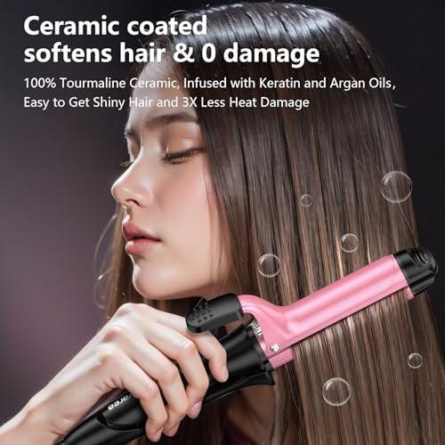 2-in-1 Haarglätter und Lockenstab | Dual-Voltage-Reiseglätteisen | 3 Hitzestufen 160°C-210°C | Keramikbeschichtung | Automatische Abschaltung | Tragbarer Mini-Styler für alle Haartypen