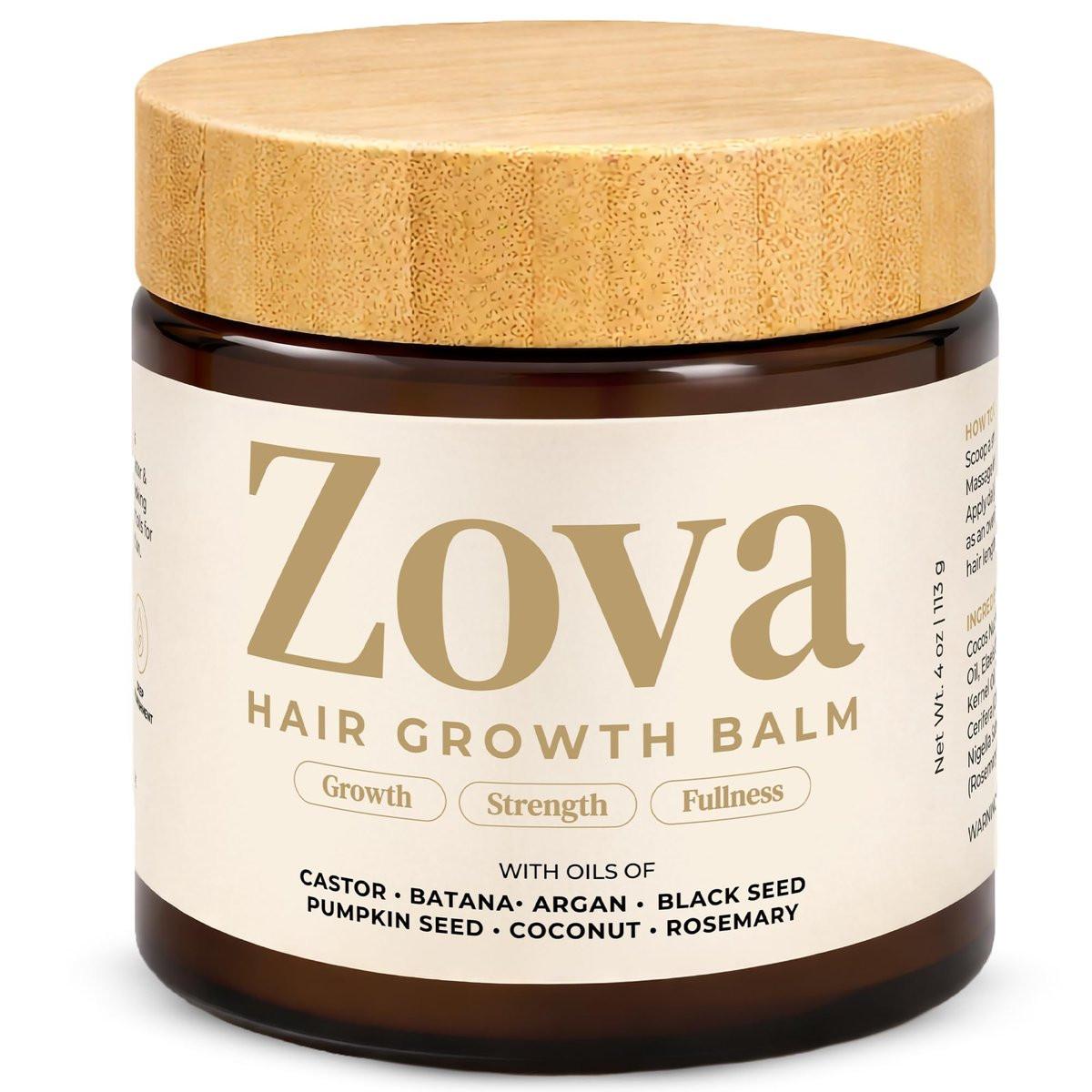 Zova Growth Haar-Balsam – Batana, Rizinus, Argan & Rosmarinöl Mischung für dickeres, stärkeres Haar – Tiefenwirksame Kopfhautpflege für Männer & Frauen – Natürliche Haarreparatur & Feuchtigkeitsbalsam 118 ml