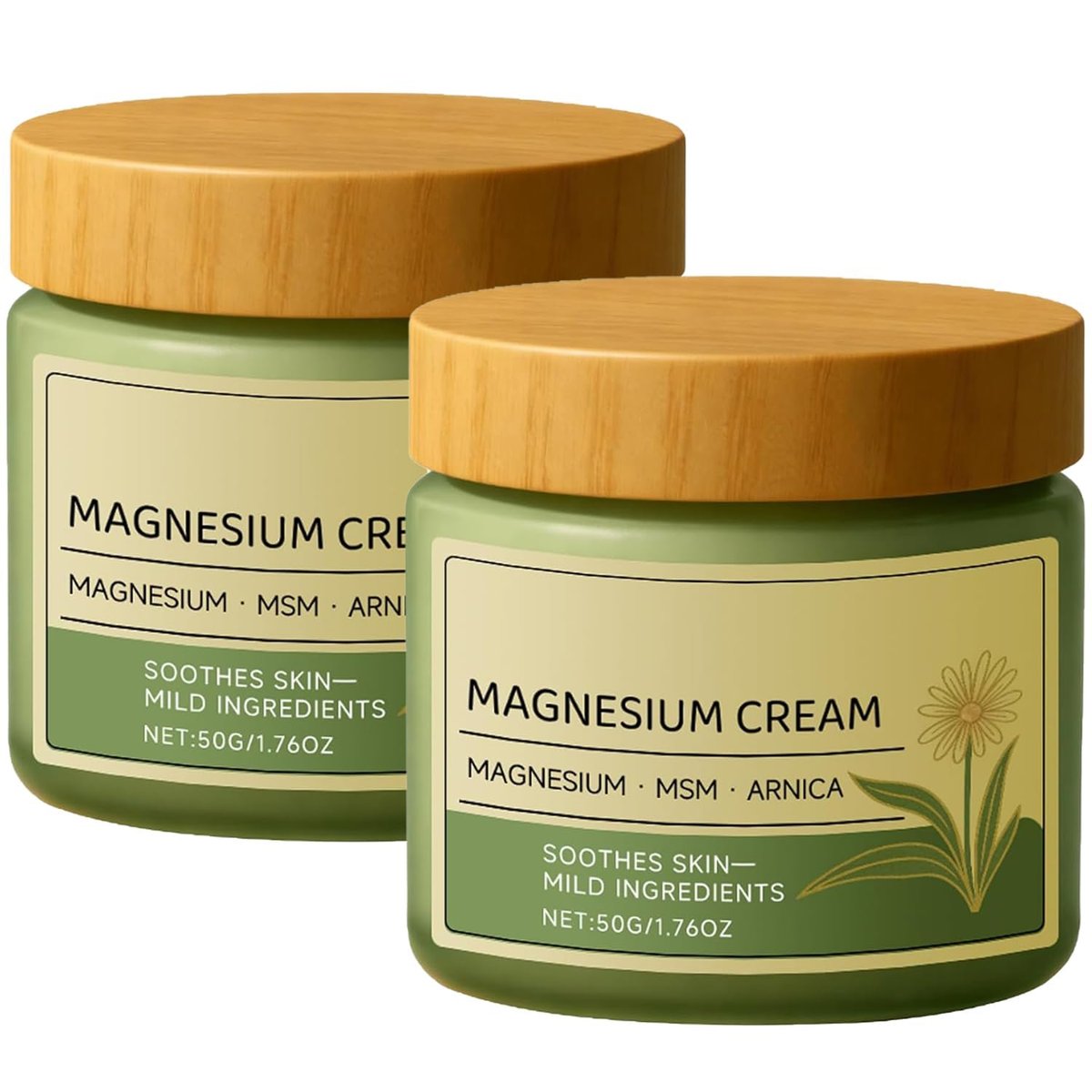 OSFRIAGE Magnesium Creme mit MSM & Arnika – Sanfte Inhaltsstoffe zur Hautberuhigung, schnell einziehende, nicht fettende Massagecreme für tägliches Wohlbefinden (2er-Pack)