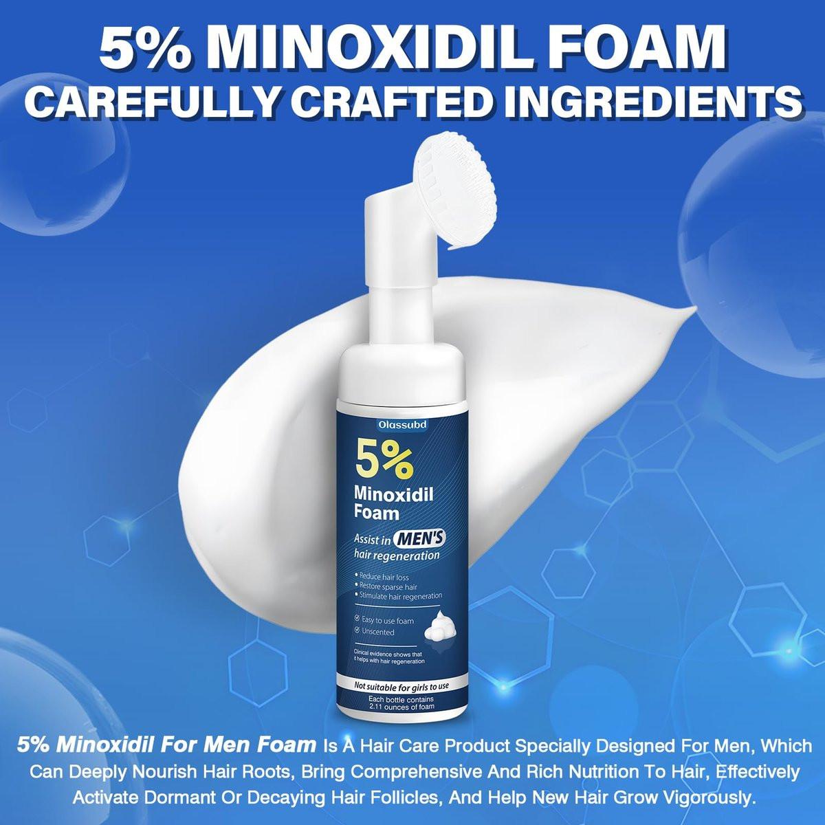 Minoxidil 5% Schaum für Männer – Haarwachstum, gegen Haarausfall und lichte Stellen