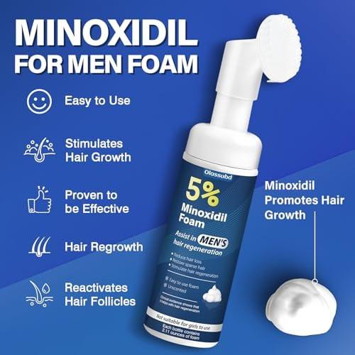 Minoxidil 5% Schaum für Männer – Haarwachstum, gegen Haarausfall und lichte Stellen