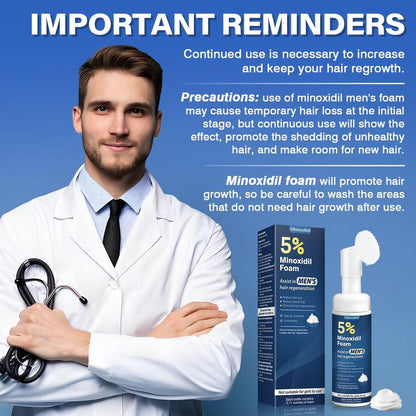 Minoxidil 5% Schaum für Männer – Haarwachstum, gegen Haarausfall und lichte Stellen