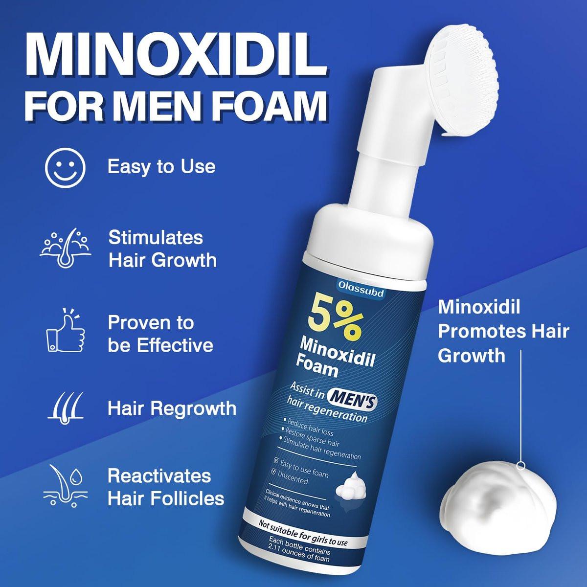 Minoxidil 5% Schaum für Männer – Haarwachstum, gegen Haarausfall und lichte Stellen