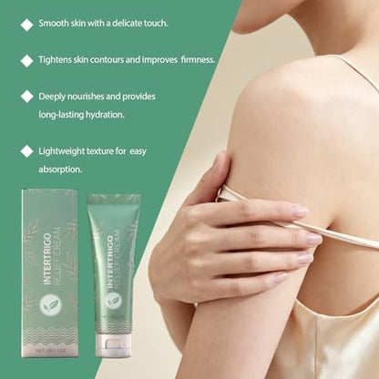 Intertrigo Relief Creme – Hautfaltenpflege für empfindliche Haut, 2er-Pack (1,69 Fl Oz pro Tube)