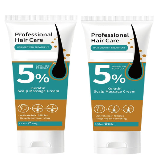 2er-Pack 5% Minoxidil Haarwuchs Kopfhaut-Massagecreme, Anti-Haarausfall Behandlung für Männer & Frauen, mit Rosmarin & Biotin, aktiviert Follikel und Haar-Nachwachs-Behandlungen