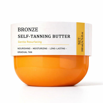Bronze Tanning Butter – Feuchtigkeitsspendende Selbstbräunungsbutter für den Körper – Keine Orangetöne – 200 ml